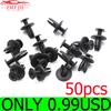 50 STÜCKE Auto Befestigungselement 6mm Auto Befestigungselemente Nieten Clips Auto Stoßstange Türverkleidung Kotflügelverkleidung Clips Halter für Universalauto
