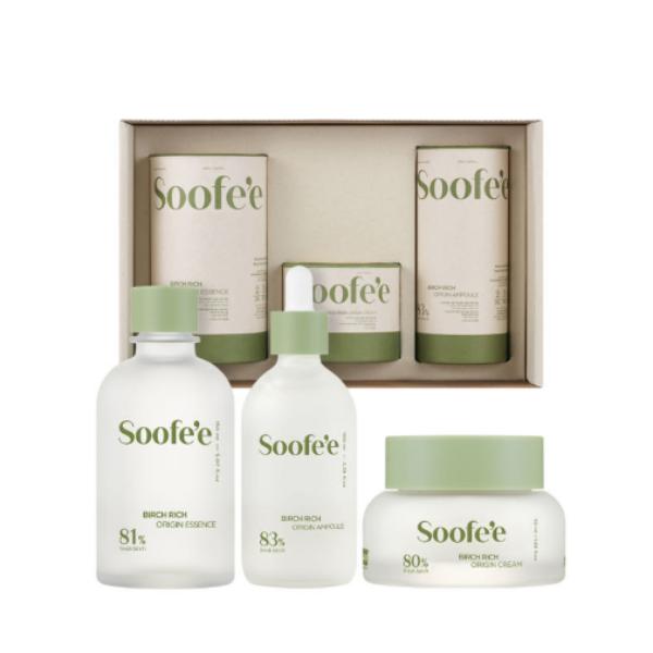 [Soofee] Birch Rich Origin Birch Moisture Soothing 3-Piece Set Hydration & Skin Barrier Care