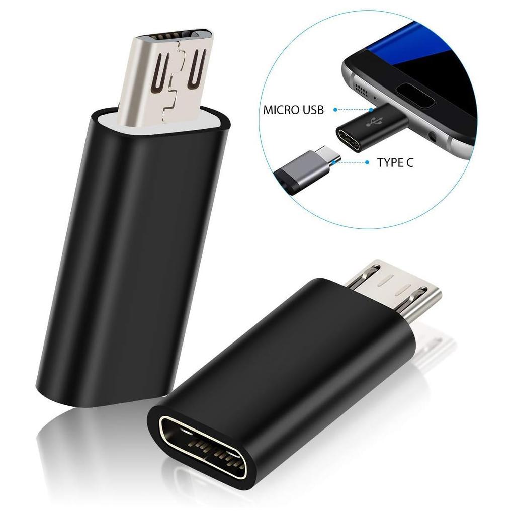 1/2/4Pcs USB C Female to Micro USB Male Adapter, Micro USB to USB C Adapter Compatible with Nexus LG Xbox Samsung Galaxy Devices