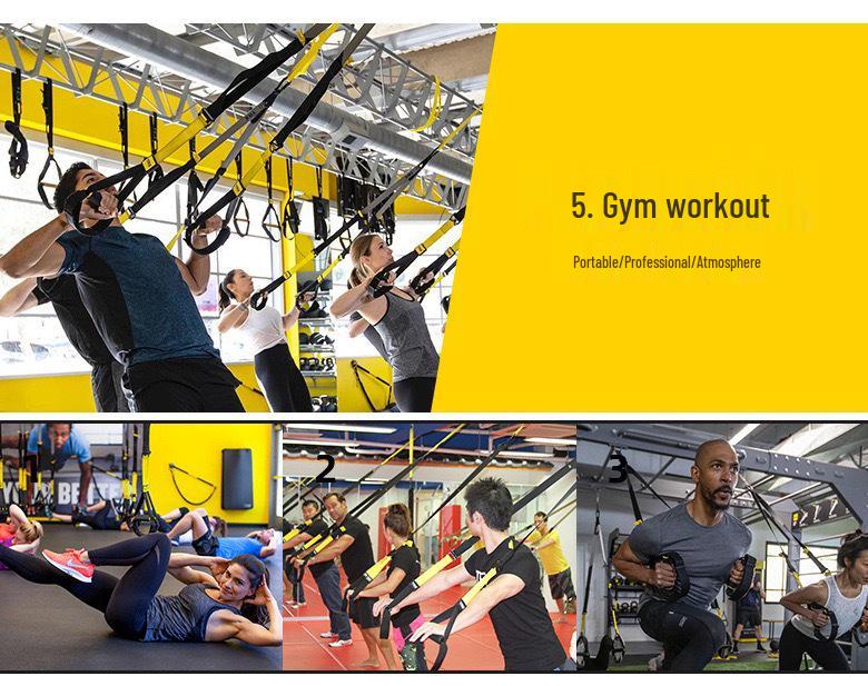 Multifunctional TRX Suspension Training Straps and Resistance Bands for Home Fitness.