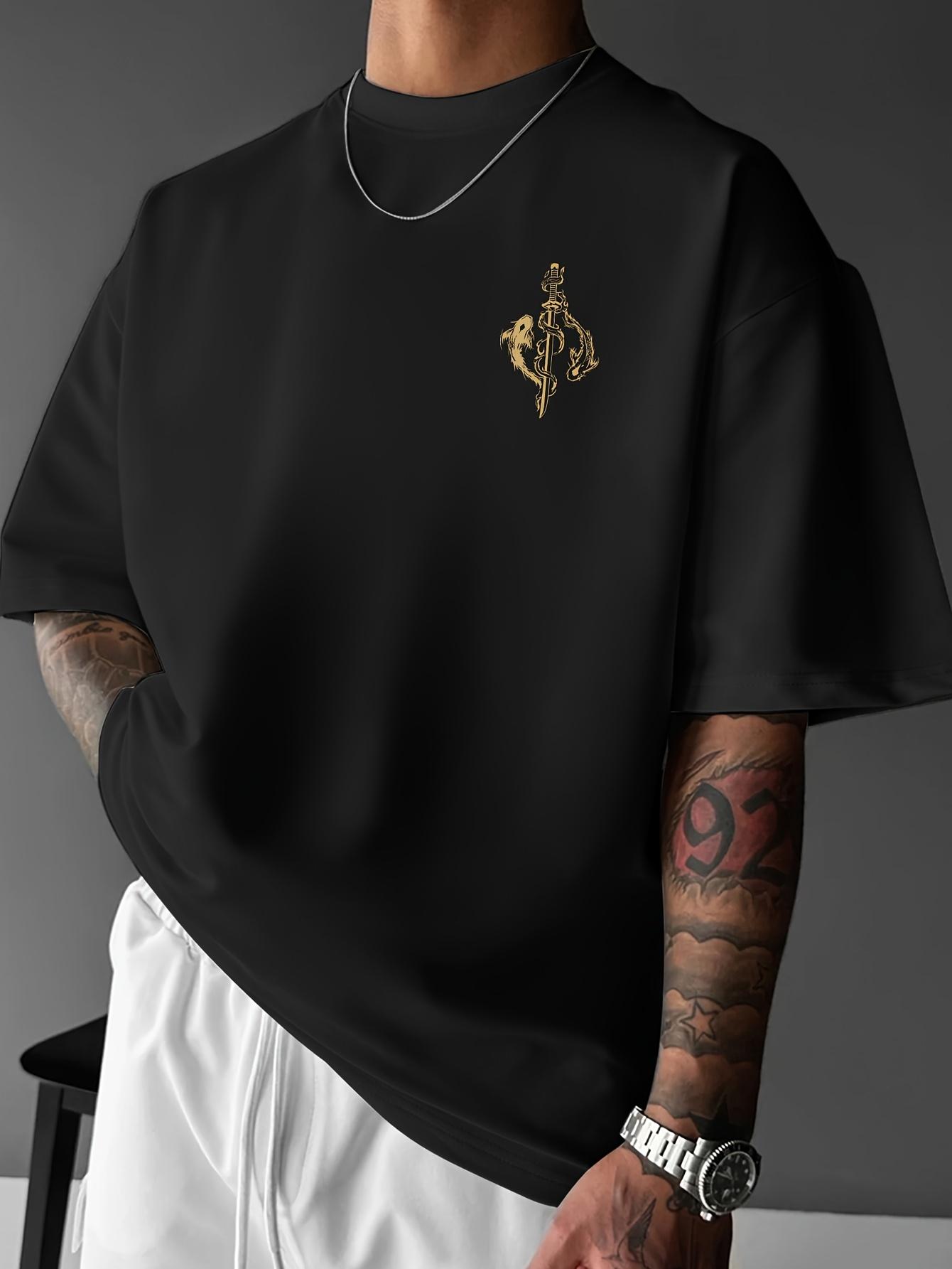 

Mens Summer Bushido Style Printed Tshirt for Streetwear Breathable 100 Pure Cotton Casual Sports Trendy Short Sleeve 3XL
