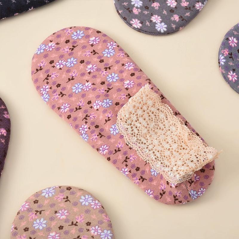 1 Pair Velvet Women Thermal Socks Autumn Winter Low Tube Warm Anti-slip Lace Trim Floor Socks