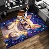 Cartoon Bulldog Stars  Office Rug Chair Mat, Entryway Carpet, Suitable for Front Door, Bedroom, Living Room, Desk, Holiday Gift