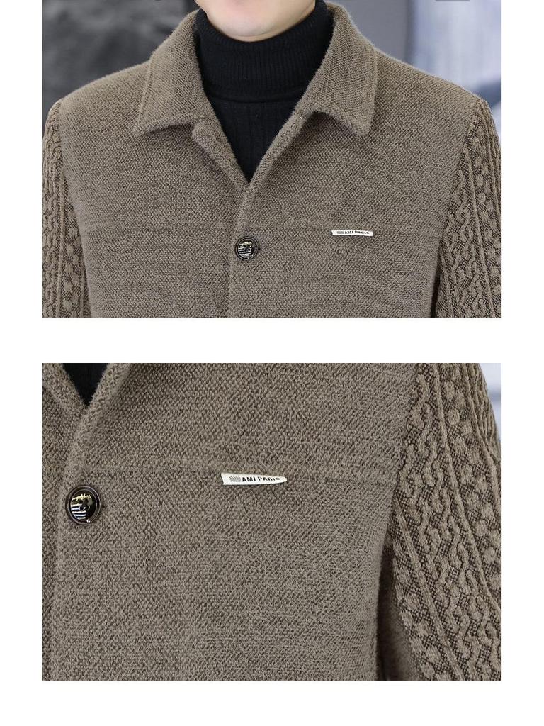 Men's Wool Patchwork Jacket: Warm, Fashionable & Handsome