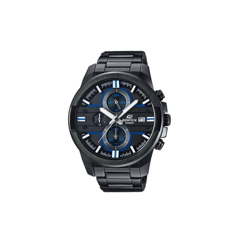 

Casio EDIFICE series waterproof and shockproof movement quartz movement stainless steel strap Japanese and Korean watch men s watch EFR-543BK-1A2V чорний