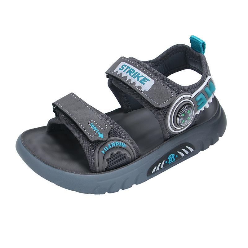 Boys Beach Shoes Soft Sole Handsome Children Sandals Non-slip Trendy 2025 Summer New Kids Sports Sandals Comfortable Hook&loop