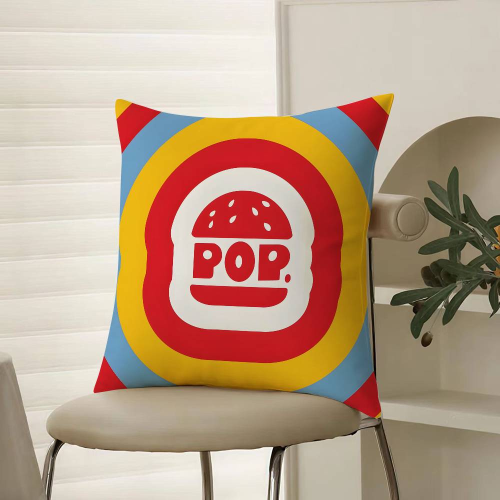 

Знаменитый Ешь Еду B-Бургер Кинг-Король Хочу Наволочка Комфорт Диван-кровать Шёлковый элегантный Скрытая молния Декоративная наволочка 12x12Inch