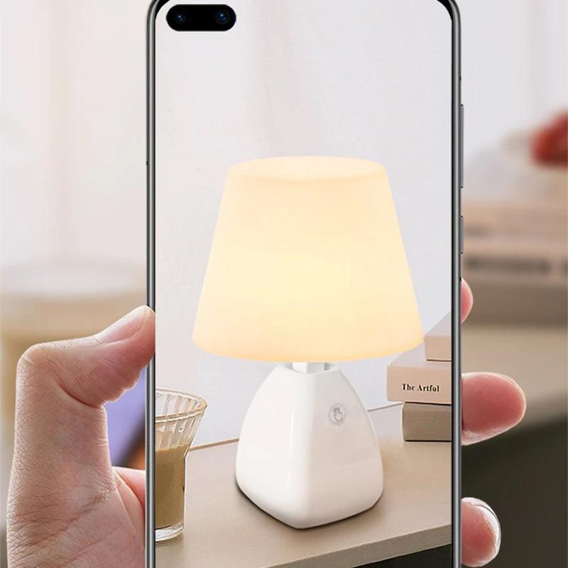 LED Small Table Lamp Portable USB Charging Dimmable Touch Rechargeable Flower for Home Lamp Bedroom Bedside Decor Night Lamp
