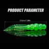 20Pcs New Mini Soft Fishing Lure 0.3g/35mm Silicone Willow Bait Swimbait Wobblers Worm Bass Carp Rockfishing Fishing Tackle