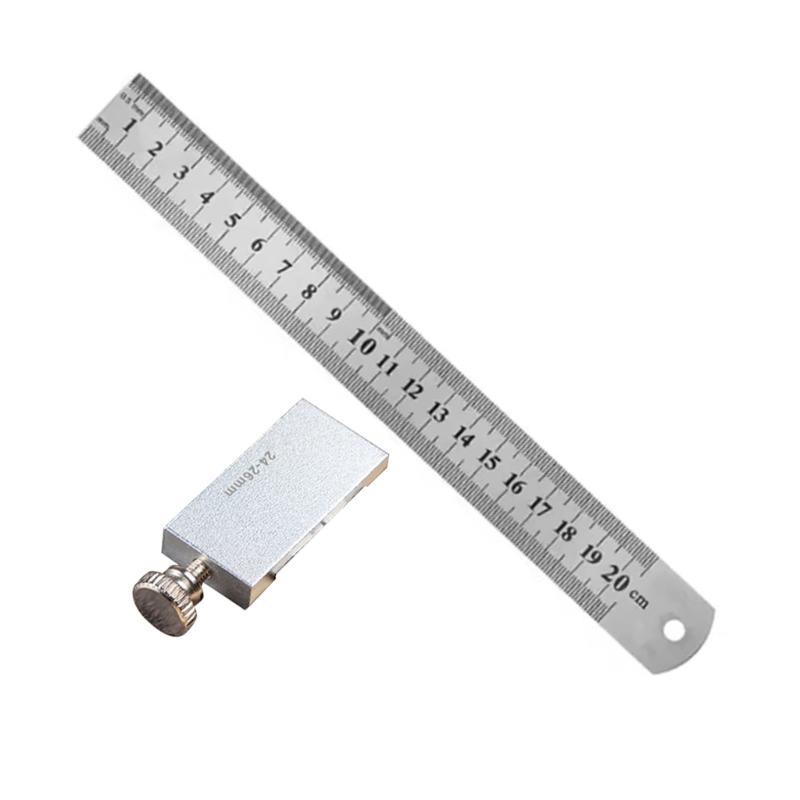 Aluminum Carpentry Square 15/20/30/40cm Carpenter Scribing Ruler with Slide Stop Measuring Marking Gauge Pocket Ruler