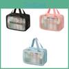 Modern Minimalist Style Transparent Cosmetic Bag Portable Travel Toiletry Bag