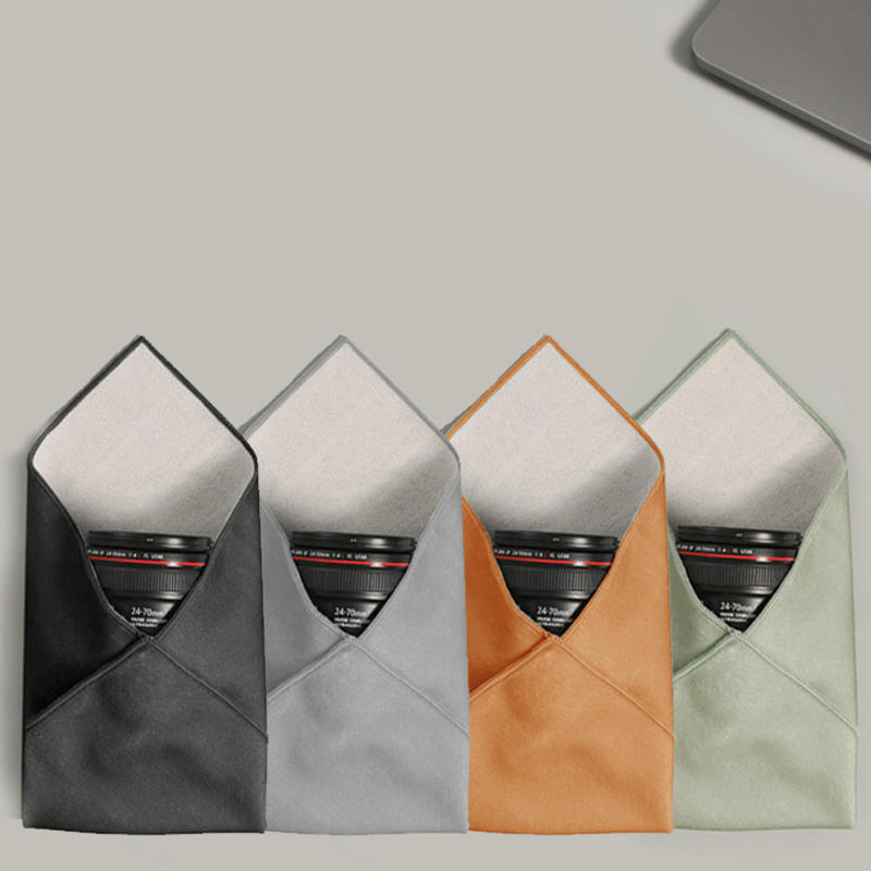 Anti-Scratch Camera Lens Protective Wrap Washable Self-Adhesive Lens Storage Cloth Portable Dustproof Camera Accessories