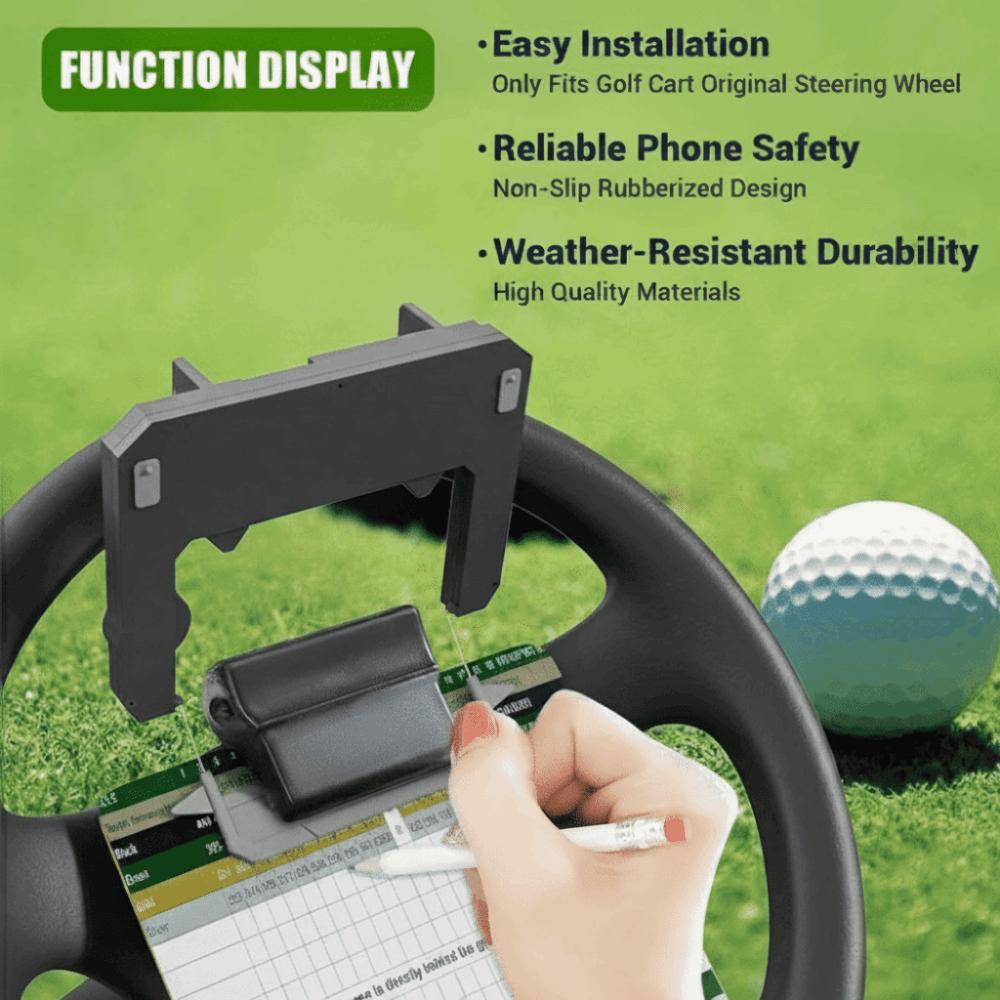 Universal Steering Wheel Phone Mount Flip Up Design Golf Cart Accessory  For Golfers