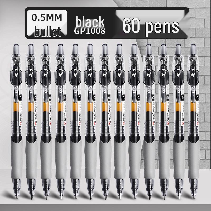 GP1008 Press-Type Gel Pen, Water-Based Ink for Students' Exams, Blue/Black/Red, Ideal for Teachers