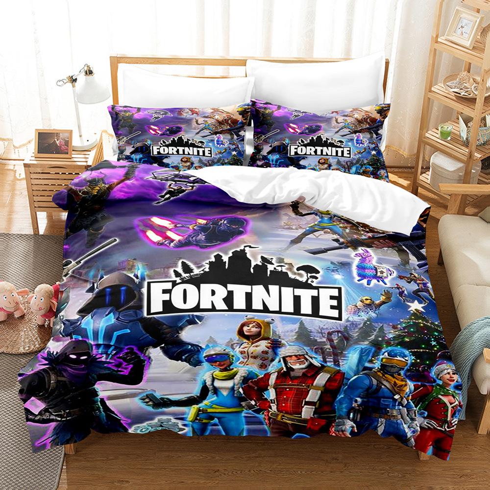 Juego DE cama DE dibujos animados 3D DE Anime, edredón DE fibra ultrafina y funda DE almohada, tamaño completo, secado rápido, decoración del hogar, AU/US/UK/DE