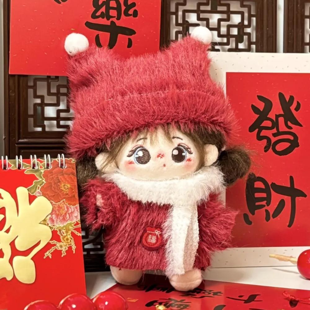 T-shirt Doll Clothes Outfit Hat Doll Dress Up Set 10cm Cotton Doll Clothes  Doll Accessories