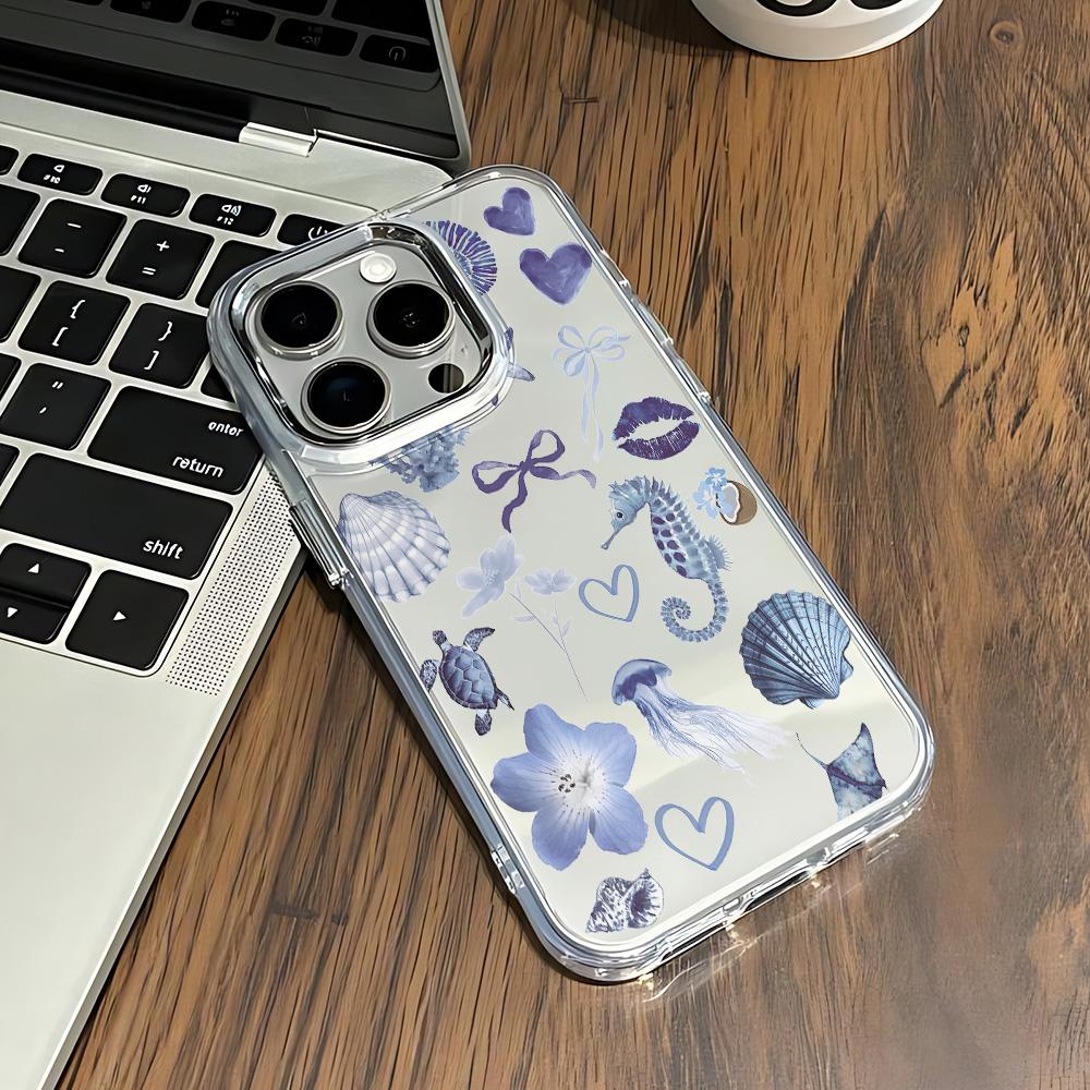 Summer Marine Life Phone Case for Samsung Galaxy S25 S24 S23 S22 S21 S20 Note20 FE Ultra Edge Plus 4G 5G Transparent Soft Cover