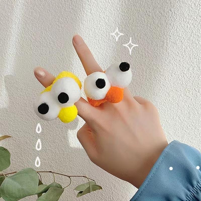 New Autumn and Winter Funny Selling Big Eyes Rope Girl Heart Candy Color High Elasticity 2-16 Years Old Hair Band