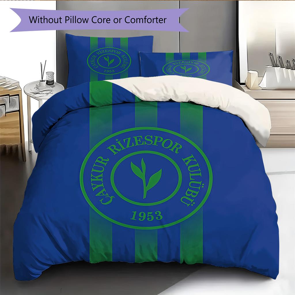 Caykur Rizespor Pattern Bedding Quilt Set Home Decoration Gift (1 * Duvet Cover + 2 * Pillowcase Without Core)