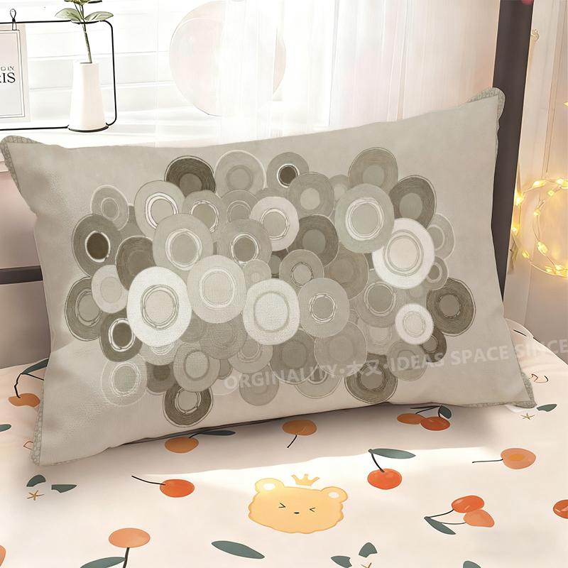 Circular Patterns Decorative Pillowcase Suitable For Sofa Bedroom Car Pillow Cover Cushion Rectangular Back Cushion