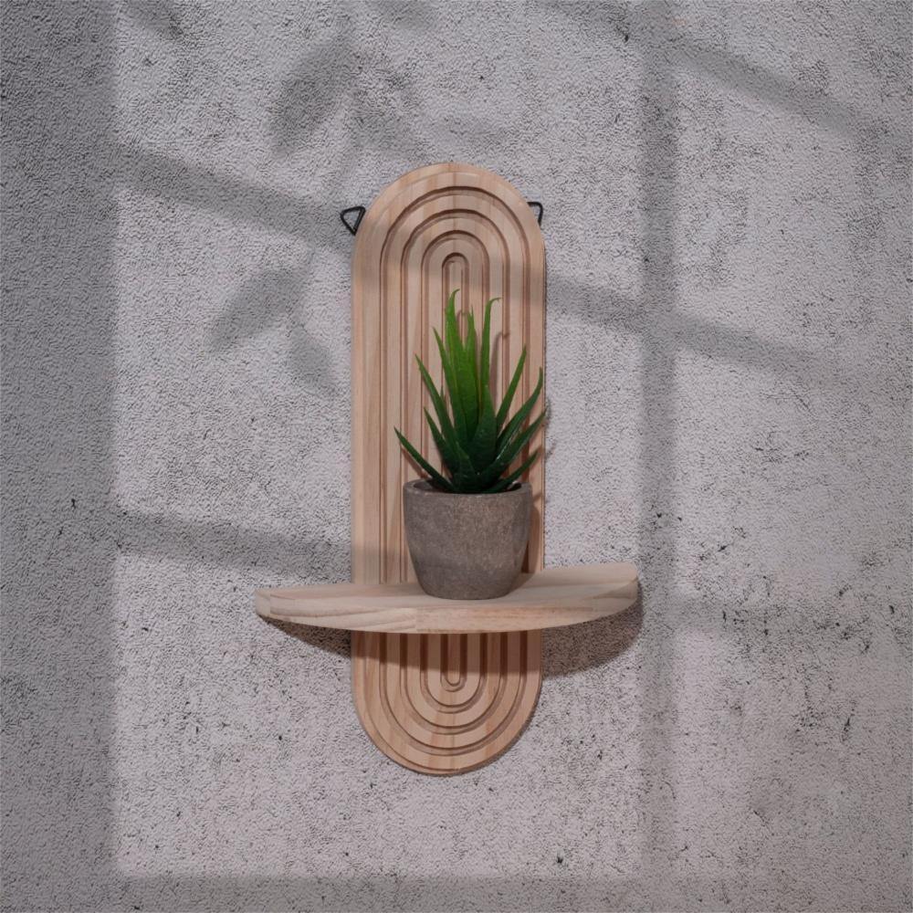 Natural Wood Bohemian Floating Shelves Bohemian Style Hanging Shelf  Living Room Decor