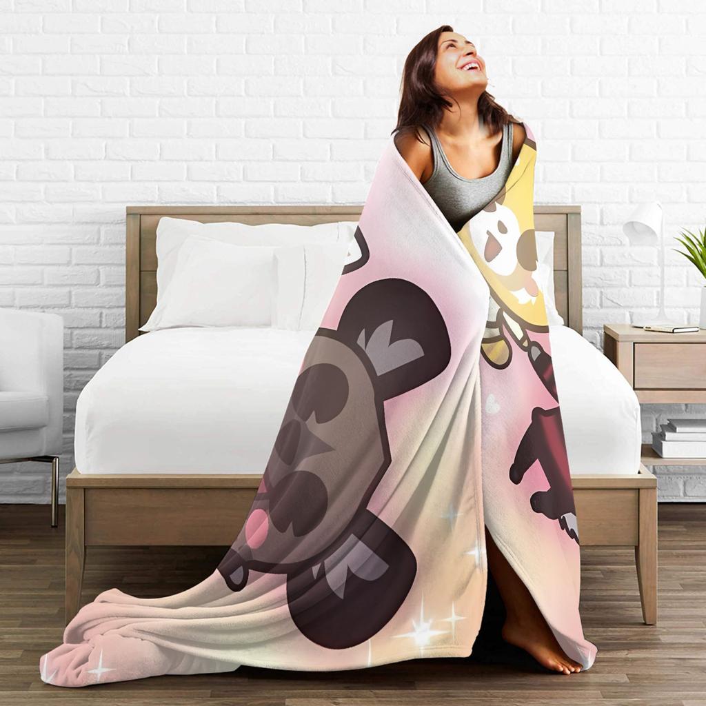Aggretsuko Flannel Blanket Winter Super Warm Bedding Throws for Kids Adult Living Room Comfortable Bedspread Sofa Bed Cover