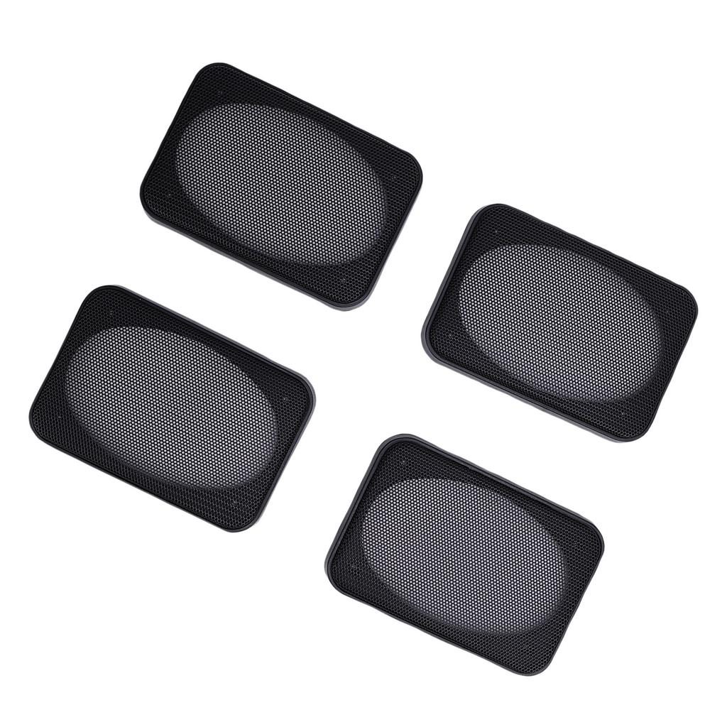 4Pcs Speaker Grill Covers Rectangular Metal Mesh Car Speaker Subwoofer Guard Protector Decoration