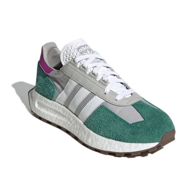Adidas Retropy E5 Grey Collegiate Green Unisex Sneakers Grey-Three Acid-Orange Grey-Two H03076