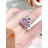 Hochwertiger Damen-Diamantring in Kaugummipink: Verstellbar, Leichter Luxus, Super Funkelndes Design