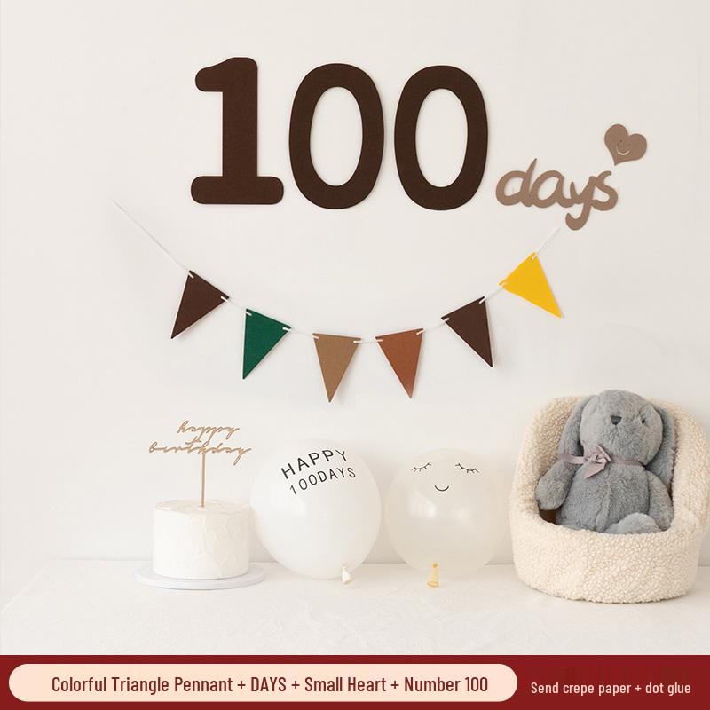 30-Day Baby Celebration Photo Props & Background Wall Set