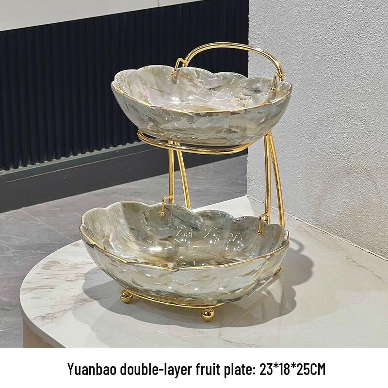 Xuankunpai European Light Luxury Multi-Tier Ceramic Fruit Plate