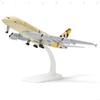 123QIYUMOKE A380 1/300 Scale Diecast Metal Airplane Model - A380 Sky Jumbo Etihad 380 Model Airplane with Stand (7.5" Long), Aviation Enthusiast Gift