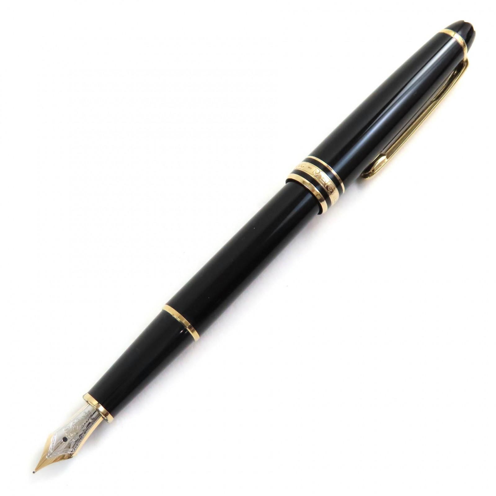 MONTBLANC fountain pen Meisterstück Classic white star Black gold 14K mens Used