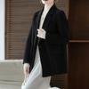 100% Wool Women Jacket TIDENOVEL Autumn Wool Blazer Handmade Suit Jacket Winter Warm Wool Coat