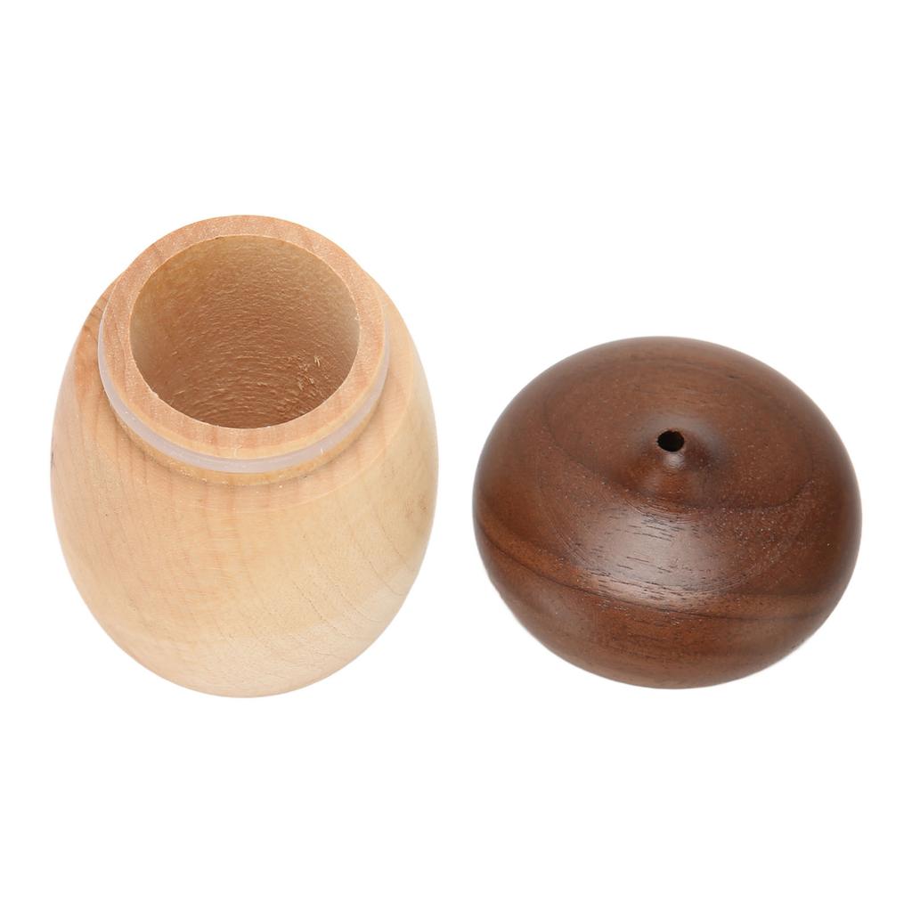Acorn Shaped Toothpick Container 8cm Height Rounded Structure Eco Friendly Wood Toothpick Holder for Office Restaurant