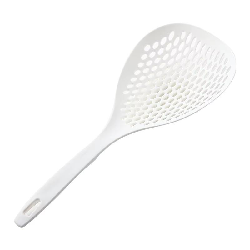 

1Pc White Large Capacity Spoon Withstand High Temperature Hung Dumplings Leaking Net Not Easy To Deform Kitchen Supplies use