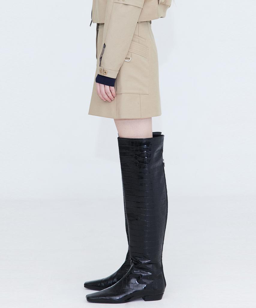 Bundercammer Cotton Cargo Mini Skirt_Beige