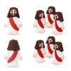 12/48 Stücke Mini Jesus Figur PVC Retter Jesus Figur Modell Statue Skulptur Desktop Dekoration Ostern Ornament Weihnachten Festival Geschenk