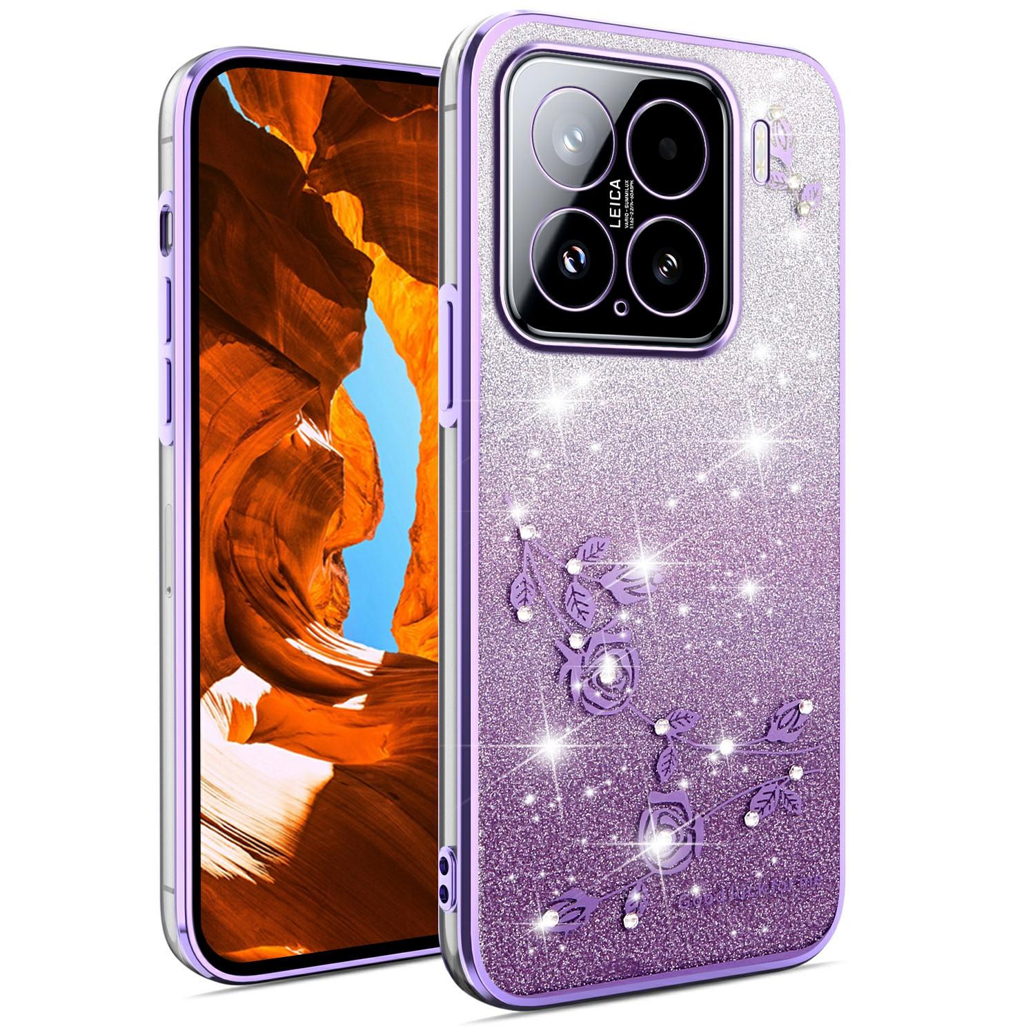 

Для Xiaomi 15 Чохол Квітка TPU Гнучкий Градієнтний Чохол для Телефону Purple