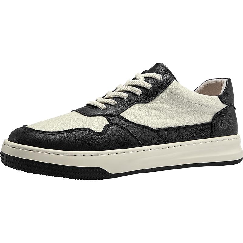 HAUT TON Men s First-Layer Cowhide Casual Leather Sneakers 40