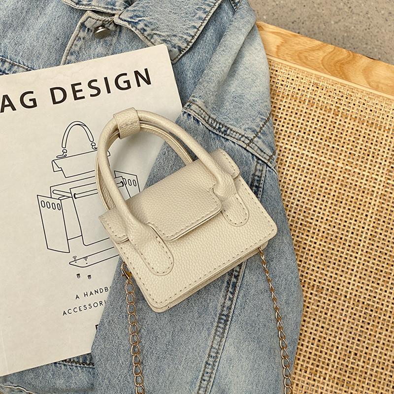 Fashionable Casual Handbag For Women 2023 Pu Leather Small Square Bag