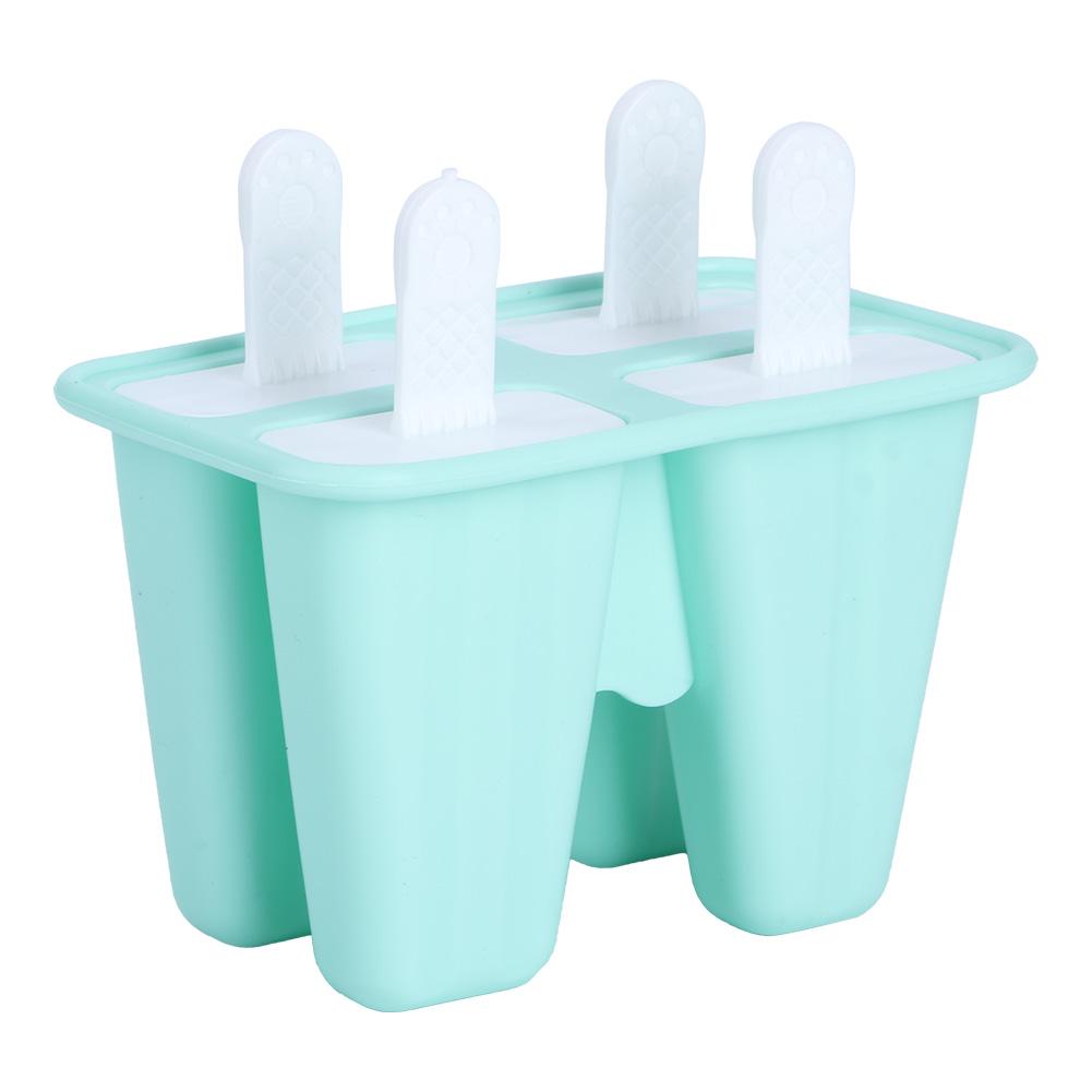 Formine per Gelato Verdi Stampo in Silicone Strumenti per Gelato Fai da Te per Estate Calda 4 Griglie