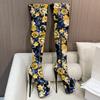 Sexy Flower Over the Knee Boots Female Platform Ultra 19cm High Heels Stripper Boots Women Nightclub Fetish Party Dance Shoes