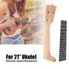 Wooden Color Ukulele Fretboard 21in 23in Ukulele Replacement Neck Ukulele Neck Set  Concert Ukulele