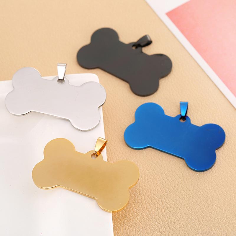 Stainless Steel Mirror Finish Custom Bone-Shaped Dog Tag Engraving Blank