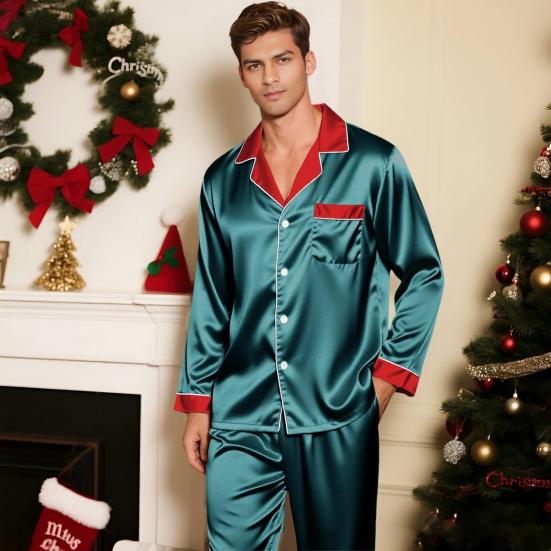 Familie Julepysjamas Matchende Sett 2 Deler Nattøy Antrekk Jule-temakostymer Komfortabelt Loungewear for Voksne Barn