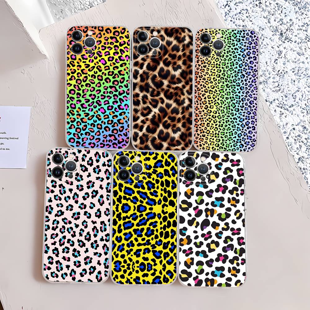 Classic Leopard Cheetah For IPhone 17 16 15 14 13 12 11 Pro Max Plus Transparent Soft TPU Phone Cover