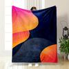 Colorful Abstract Gradient Waves Patterned Flannel Blanket Perfect for the Bedroom Living Room, Sofa, or a Little Nap