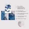 3pcs Frameless Nordic Abstract Blue Marble and Flowers Canvas Painting Wall Decorative Pictures for Living Room Poster and Print
