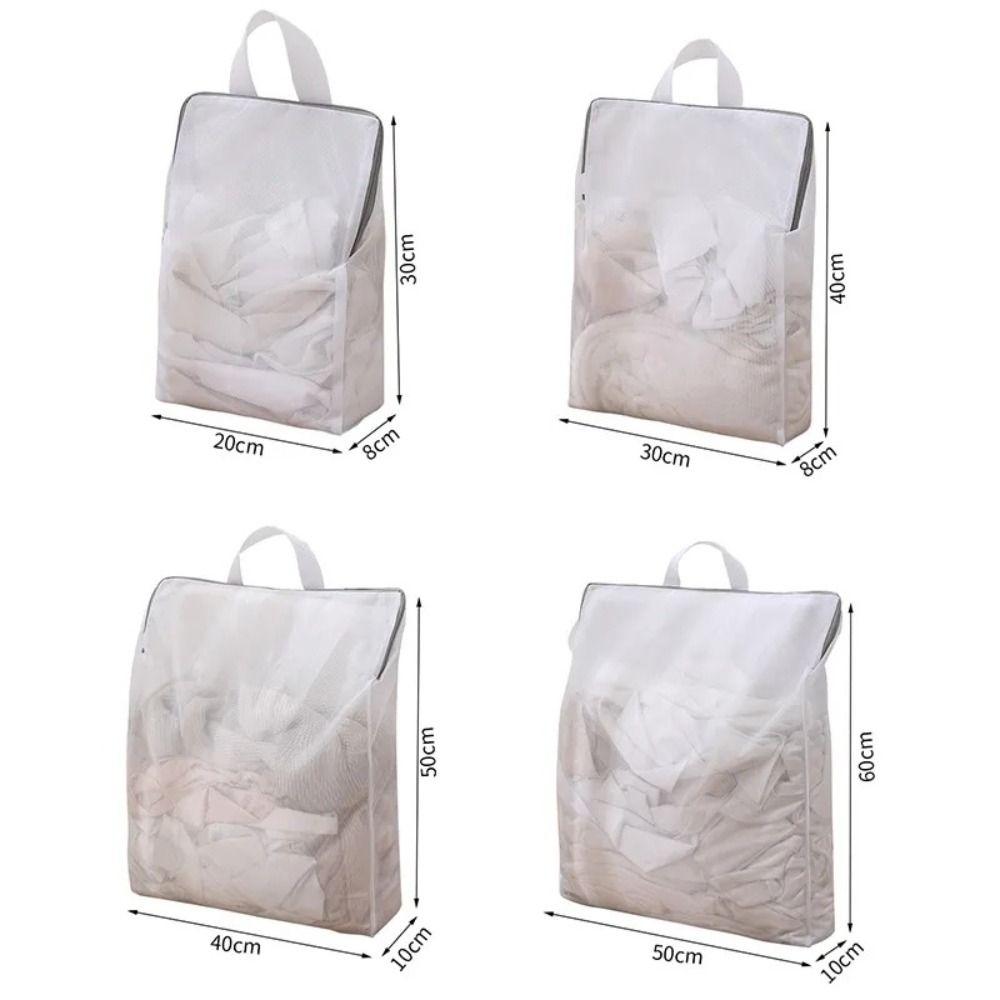 Zipper Mesh Laundry Bag Hanging Storage Clothes Wash Bags New Laundry Basket  for Washing Machines